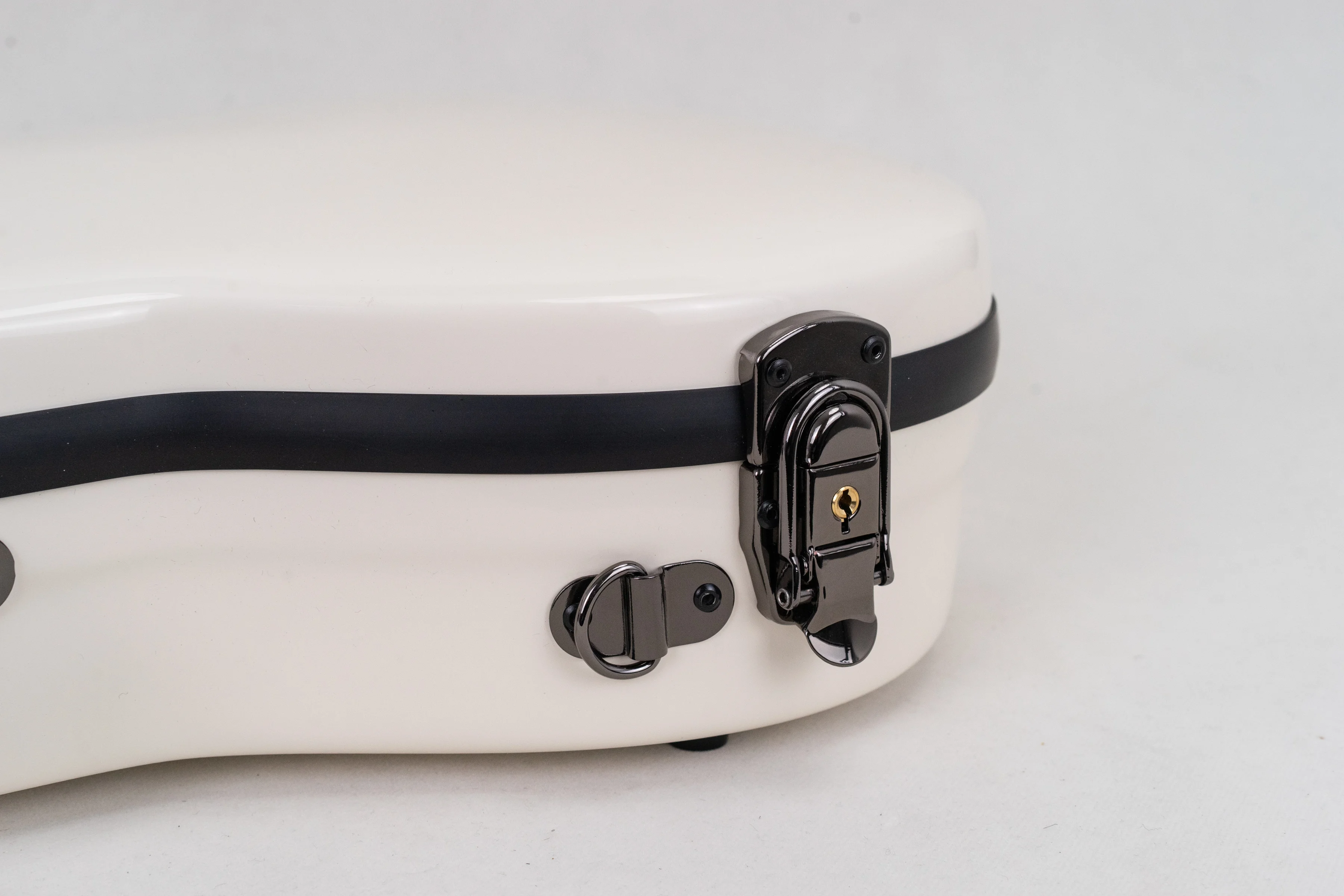 Premium Fiberglas Bariton Ukulele-Koffer  - Weiß